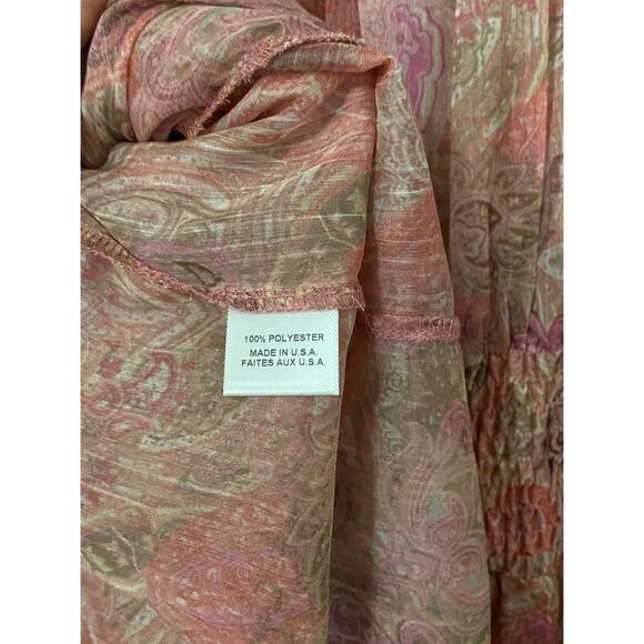 NWT Misa Almaha Mini Dress Small Pink Muted Paisley Ruffle Feminine - Picture 10 of 16